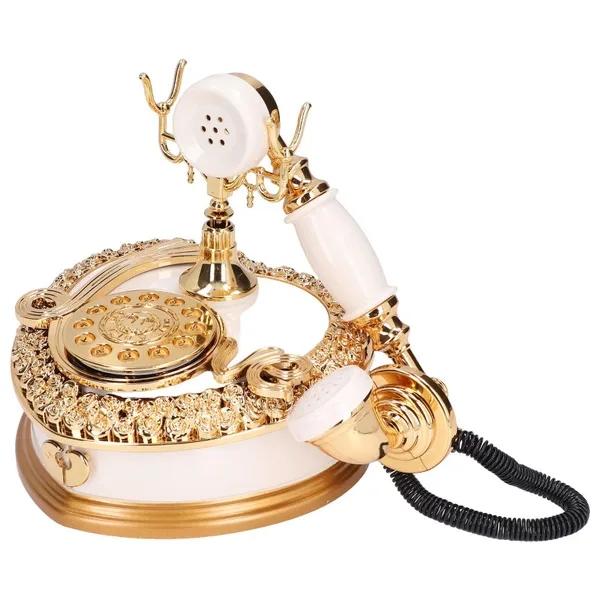 Retro telefonní hrací skříňka ve tvaru srdce Hudební šperkovnice Ozdoby pro dívky Dárek k narozeninám Bílá hudební skříňka