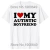 Unisex I Heart Love My Autistic Boyfriend Girlfriend Women T Shirt Funny Birthday Gift Tee Tops Unisex Custom Women T-shirts