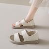 Sandals women's 2025 summer new soft leather versatile flat-soled women's shoes retro non-slip sandals round head two wearing sandals women