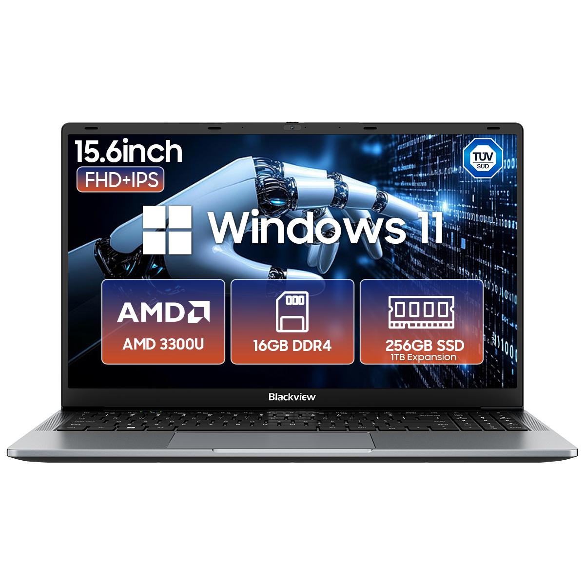 Blackview Acebook 6 Laptop Mit Amd Ryzen 5 3500U 16GB Ram 256/512GB Ssd Integrierte Grafik Windows 11 Home 180° (16+256)3500U Grau