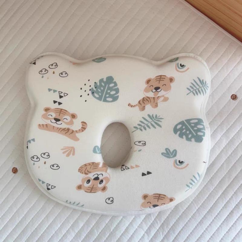 Baby Kopfformkissen Memory-Schaum Anti-Überrollen Säuglingskissen zur Vorbeugung & Korrektur des Flachkopfsyndroms Kleinkind Orthopäisches Positionierungskissen