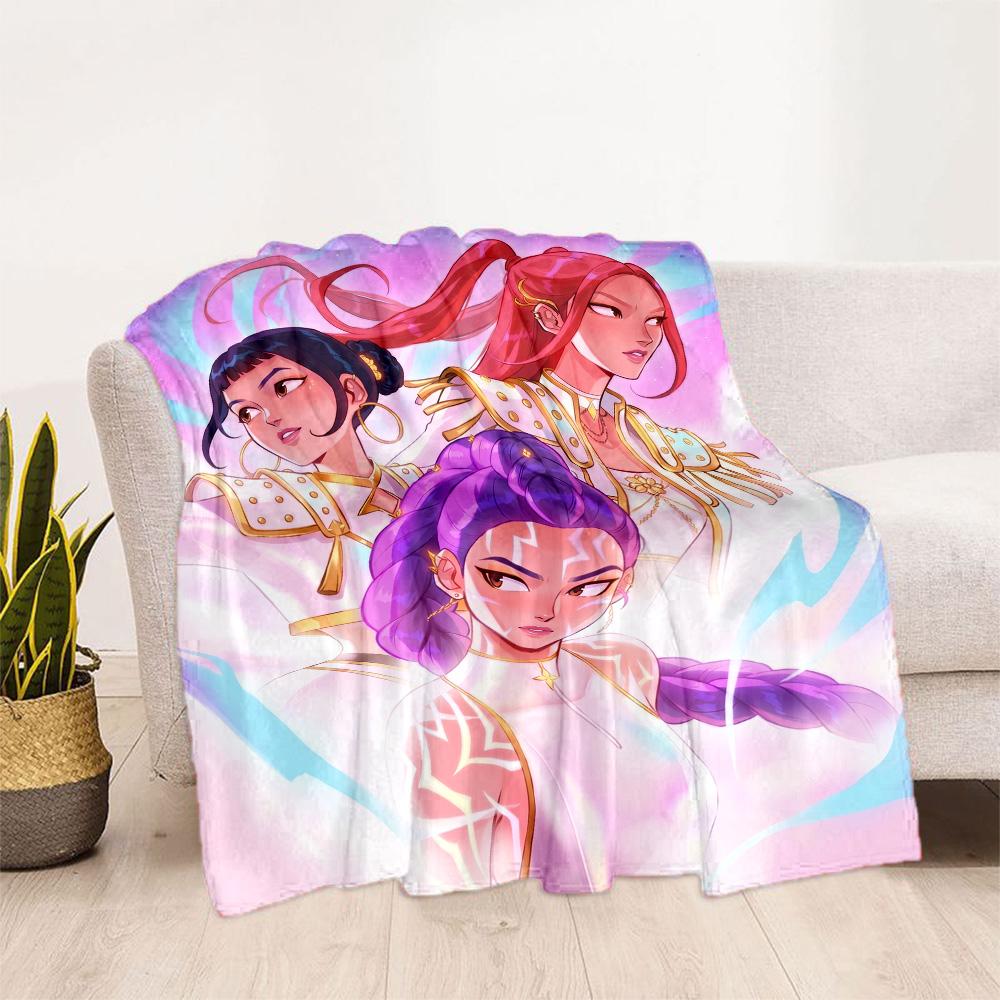 Fantasy Warrior Trio Blanket Comfortable Suitable for Bedding Bed Chair Four Seasons Universal Stylish Decor