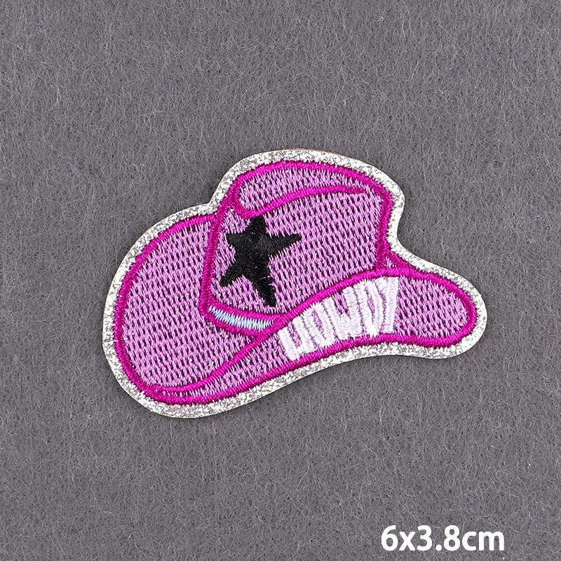Purple Style Iron On Patch Thermoadhesive Patches For Clothes Anger Baby Girl Embroidery Patch For Hat/T-Shirt Fusible Sewing