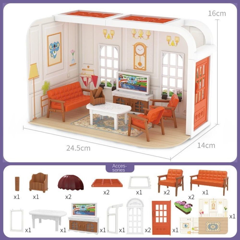 Scene Dollhouse Furniture Miniature Toy Kitchen Koala Kitchen DIY Scene Dollhouse
