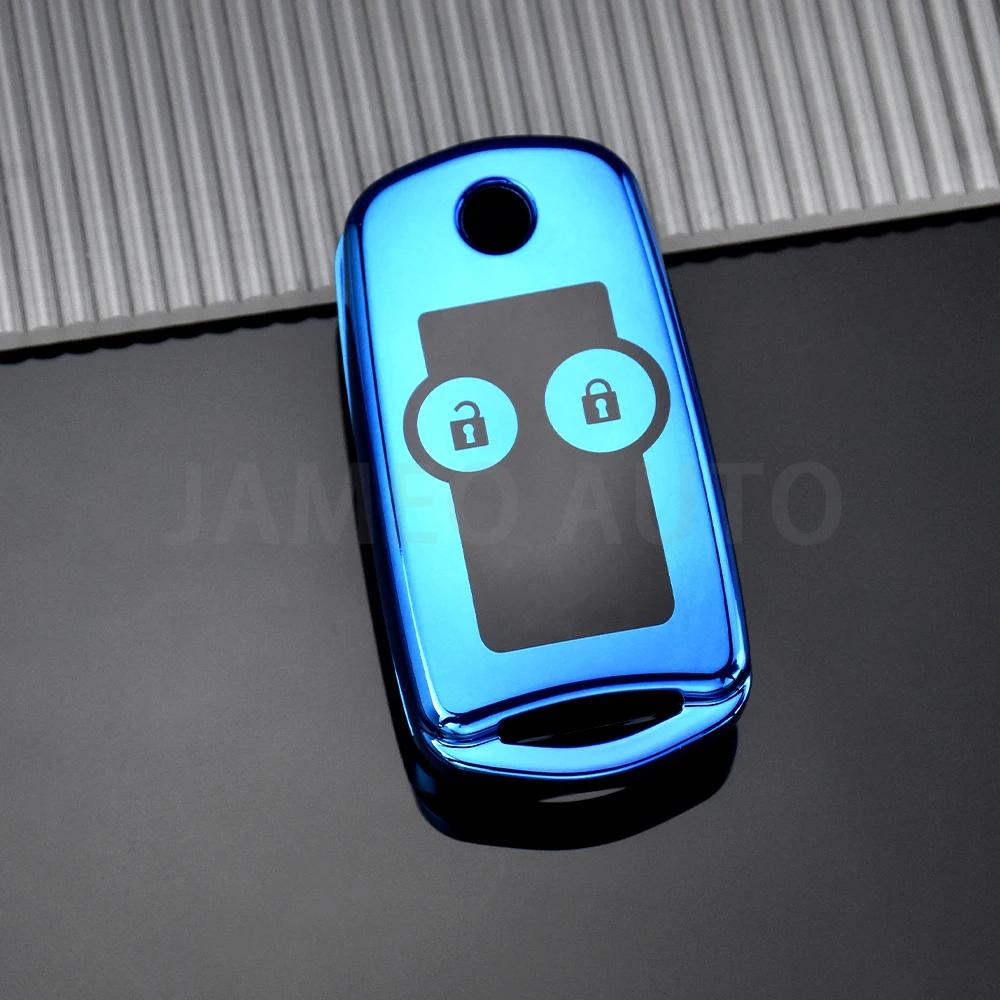 2 Buttons Tpu Flip Car Key Shell For Honda Civic Dio Fit Crv Hrv Accord Odyssey Jazz Folding Cover Protector