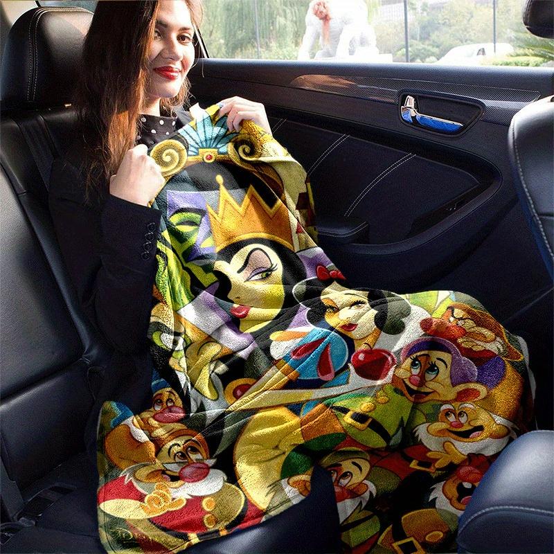 1pc Snow White and The Seven Dwarfs Printing Blanket - Soft, All-Season Throw for Office Blanket, | Personalized Gift with Adorable Cartoon Design