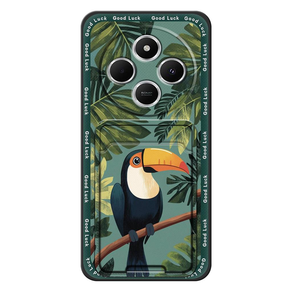 Fashion Design Back Cover Phone Case For Redmi A4 5G Cartoon Card Bag Cover Waterproof Dirt-resistant Silicone TPU Cute