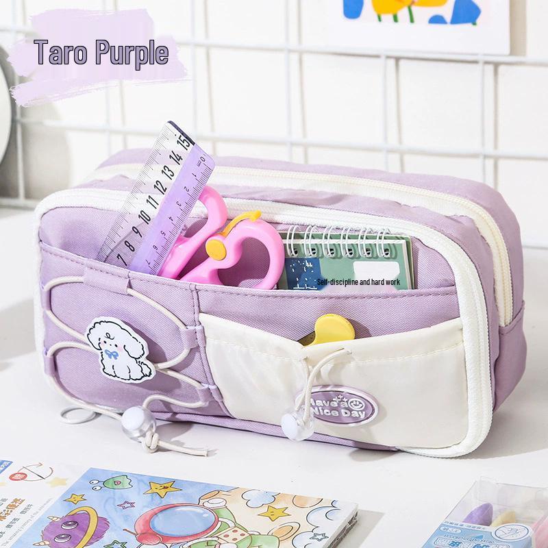 Cute Cheese Pencil Case: High Capacity, Multi-layer Stationery Bag for Students