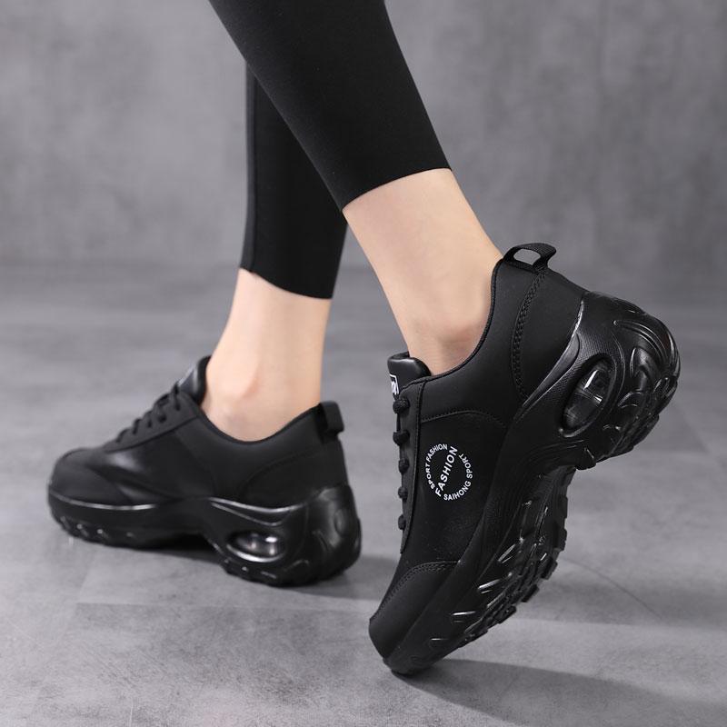 HOHO FAIR Scarpe da Donna Sneakers per Coppie Stampa Lettere Donna Scarpe con Piattaforma Ammortizzate Scarpe da Passeggio Stringate Casual da Uomo