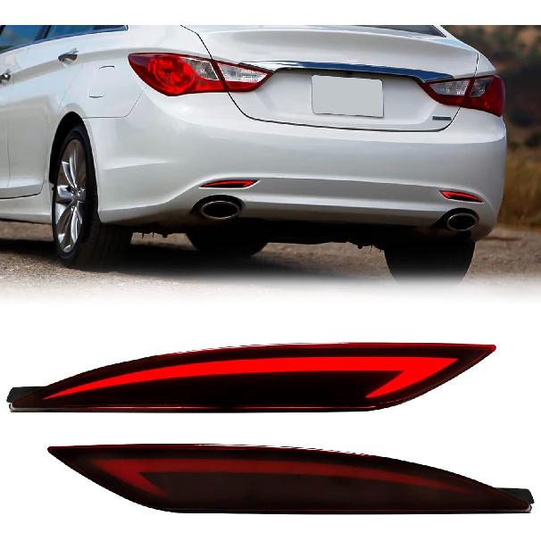 Rear Bumper Reflector Lights For Hyundai Sonata 2011 2012 2013 2014 Tail light Brake Light For Sonata 8th Replacement LED Rear Lamp with Turn Signal