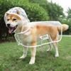 Dog Raincoat Transparent Hooded Dog Rain Jacket Adjustable Waterproof Pet Poncho for Small Medium Dogs Cats