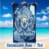 Beach Towel Custom Name Text, Quick Dry Large Towel For Beach HomeManchester City