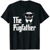 Funny Pug Owner The Pugfather Father Gift Dog Lovers Owner T-Shirt Fathers Day Gift Mens T Shirts Men Clothing Casual Cotton