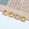 Specially For 18K Square Smooth Titanium Steel Earrings That Do Not Fade, Fashionable Ear Jewelry, High-End Niche