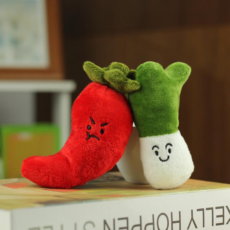 Realistic Plush Garlic Keychain Stuffed Vegetable Toy Cute Mini Bag Charm 8-16 Cm
