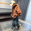 Boys' Outerwear, New Spring Clothing, Children's Spring Hooded Windbreaker Jacket, Big Children's Top, Stylish Spring and Autumn Fashion Trend