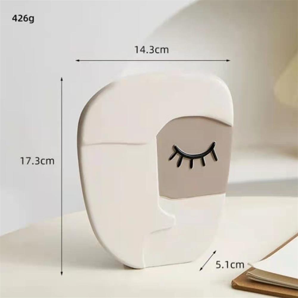 

Decorate Ornaments Beautiful Modify Vase Creativity Convenient Household Abstract Face Accessories Practical Resin Nordic
