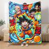 Son-Goku Print Flannel Blanket High Quality Warm Comfortable Cover for All Seasons Perfect for Gifts Home Decor