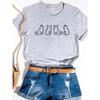 Print Print T-shirt Basic Summer  Women's Fashion Crew-neck Trend Ins All-match