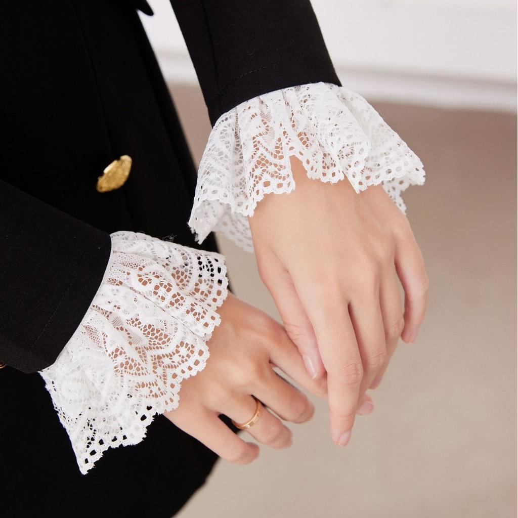 Perfect Match Vintage Fake Collar Neckties Lace Floral Detachable Shirt Collar For Women Blouse Sweater False Collar Lapel Top Neckwear Ties
