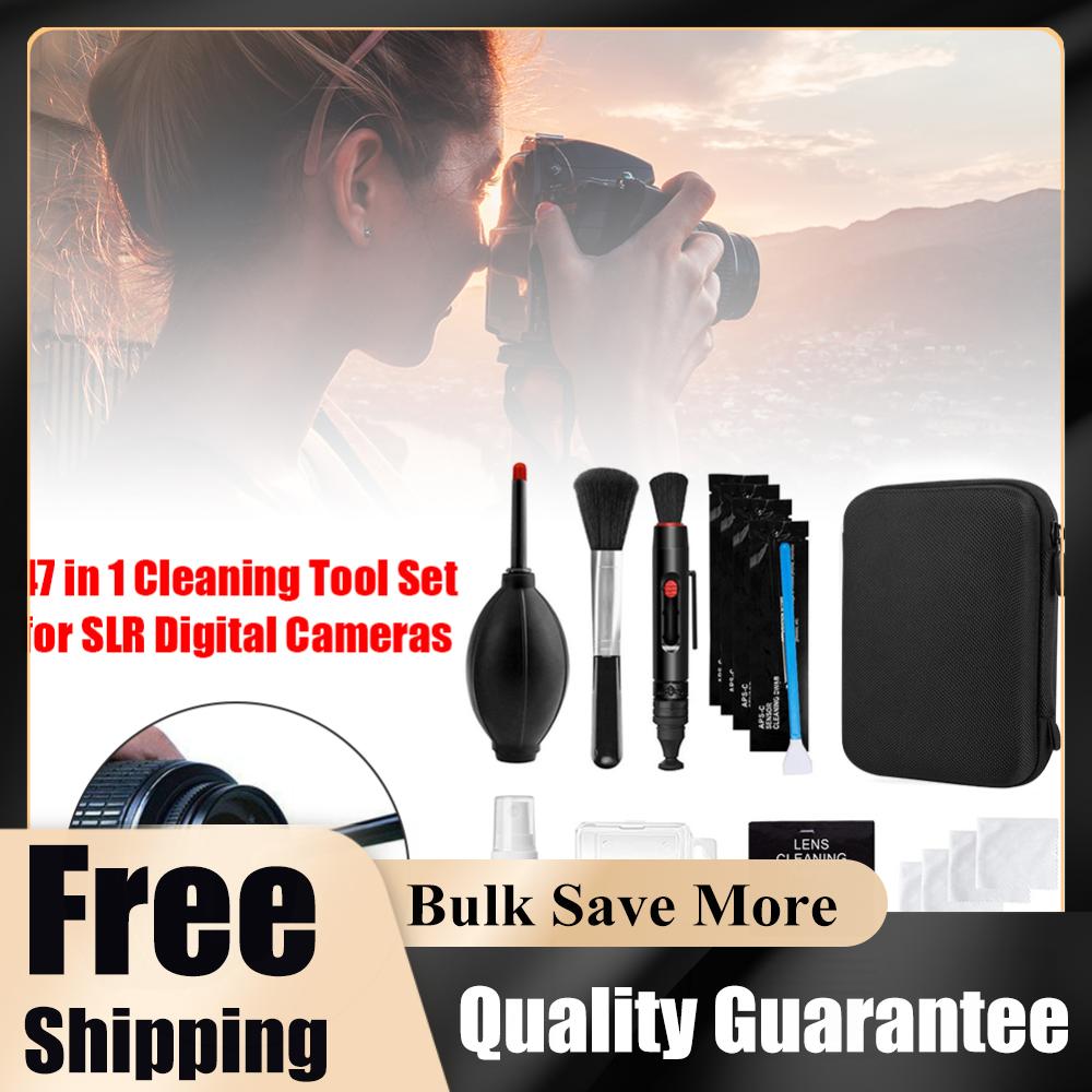 47pcs Dust Cleaner Camera Cleaning Lens Pen Brush Kit Camera Cleaner Kits DSLR Lens Digital Sensor Cleaning with Brush