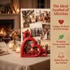 Couple Gift for Anniversary Heart Photo Stand with Embossed LOVE Letters, 3D Printed Vertical Slot Wedding Sign In Table Decoration Picture