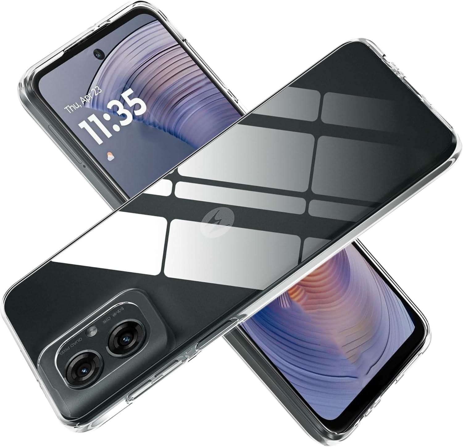

For Motorola Moto G55 5G Case Anti-Fingerprint Crystal Clear TPU Phone Cover A