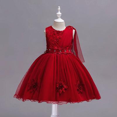 Sparkling Kids Birthday Dress Elegant Soft Party Dress Ball Gown for Girls Princess Dress with Fluffy Gauze Gifts For Little Girls Fashion Dresses