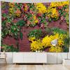 Stone Wall Flower 3D Print Tapestry Polyester Fabric Living Room Wall Decorative Art Blanket Bohemian Hippie Beach Picnic Mat