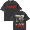 Anime Gachiakuta Riyo Vintage Washed T Shirts Men Women Manga Retro Oversized Short Sleeve Tshirt Male Fashion Trend Streetwear