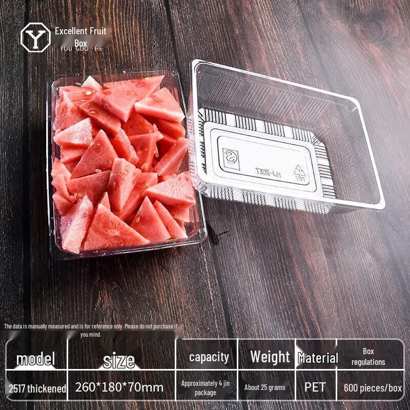 Disposable Transparent Fruit Container with Lid