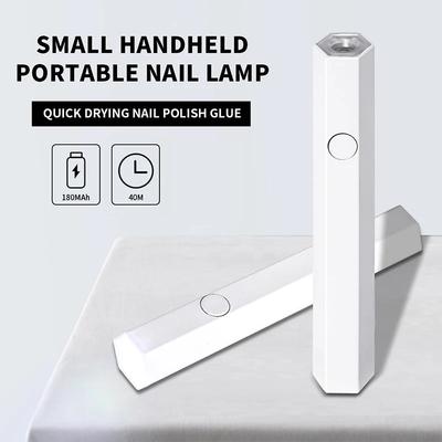 Handheld Quick-drying LED UV Lamp Mini USB Nail Lamp For Drying Nail Polish Gel Portable Nail Dryer Salon Tool Battery Model