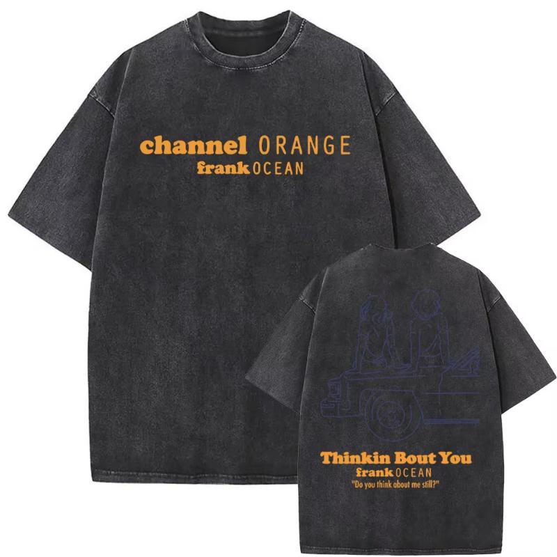 Washed Vintage Rapper Frank Oversized Tshirt Blond Graphic Tshirts Unisex Women Ocean Hip Hop T Shirt Unisexs Fashion Casual Tees