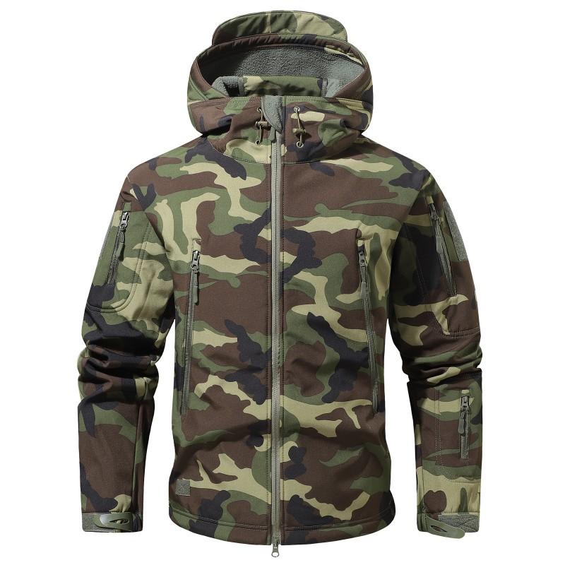 Mens Softshell Jacket With Hood Windproof