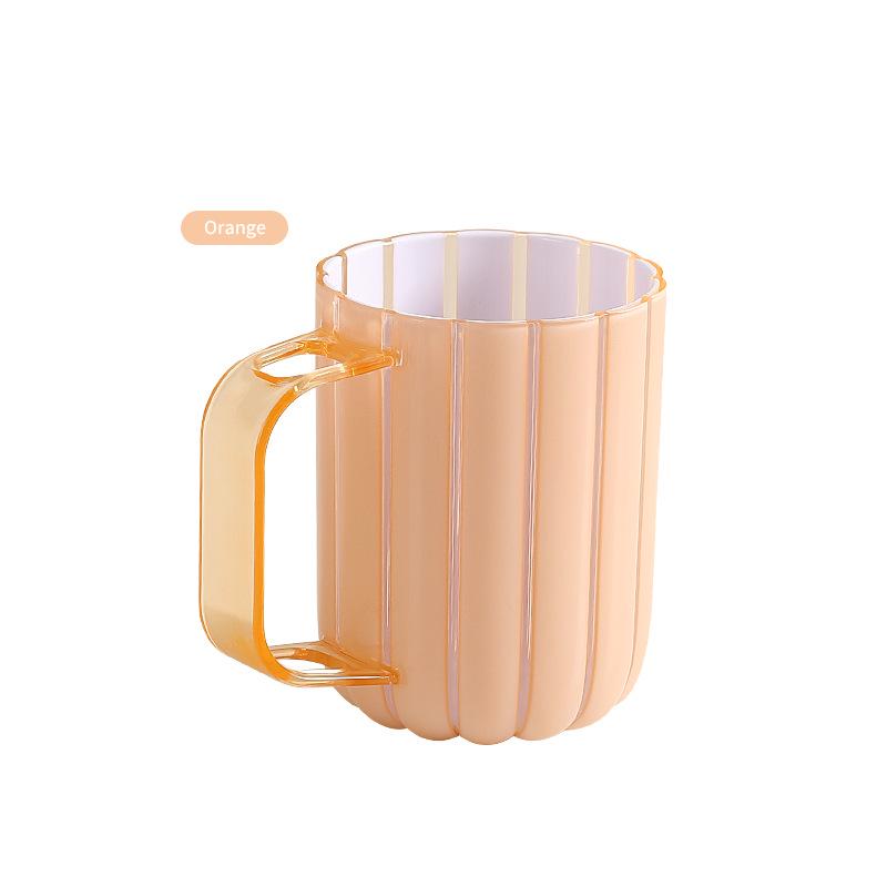 Dual-Color Toothbrush and Mouthwash Cup - Compact, Simple Design for Home & Dorm Use оранжевый/красный