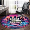 Grand Theft Auto VI Print Round Rug, Washable Floor Carpet, For Entryway Dorm Laundry Room Office Study, Home Decor Birthday Christmas Gift