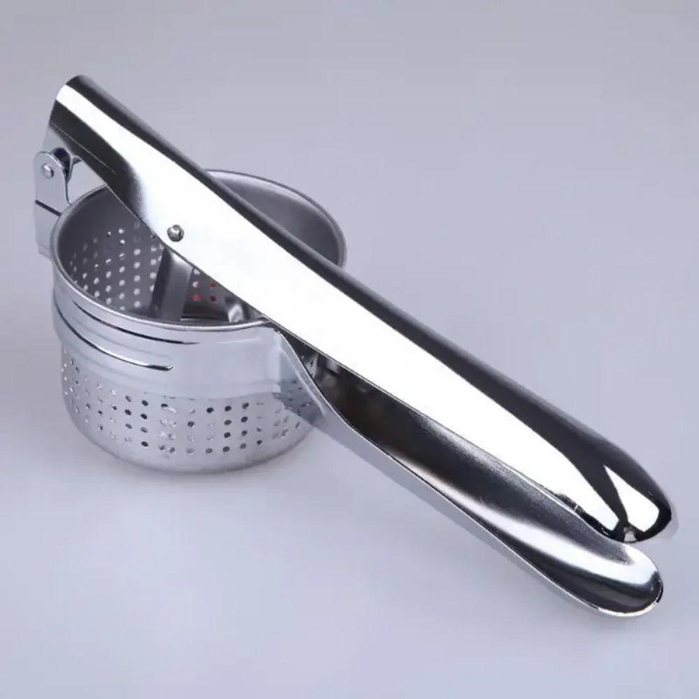 Stainless Steel Manual Stuffing Squeezer Bottom Hole Potato Masher Vegetable Dehydrator  Household
