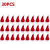 200/2 ks Mini Santa Claus Čepice Sametové Zátky Lahve Vína Víčka od Lízátka Vánoční Stojan na Nádobí Taška Čepice Vánoční Párty Dekorace Na Jídelní Stůl