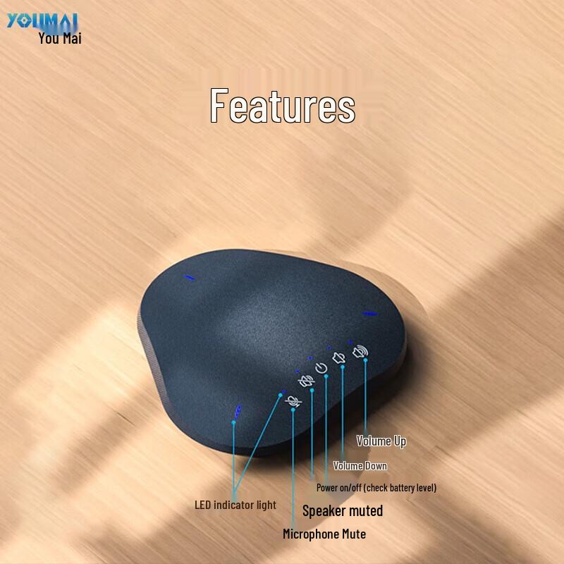 

Omnidirectional Bluetooth Conference Microphone with Speaker (CN version)