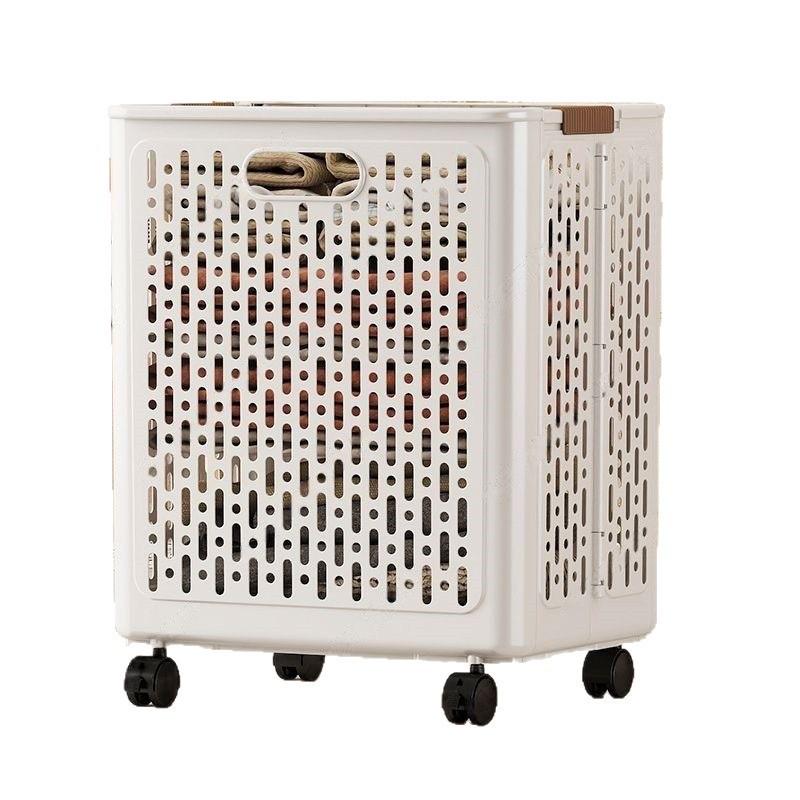Foldable Large-Capacity Laundry Hamper with Wheels for Bathroom, Laundry Room, Next To Washing Machine