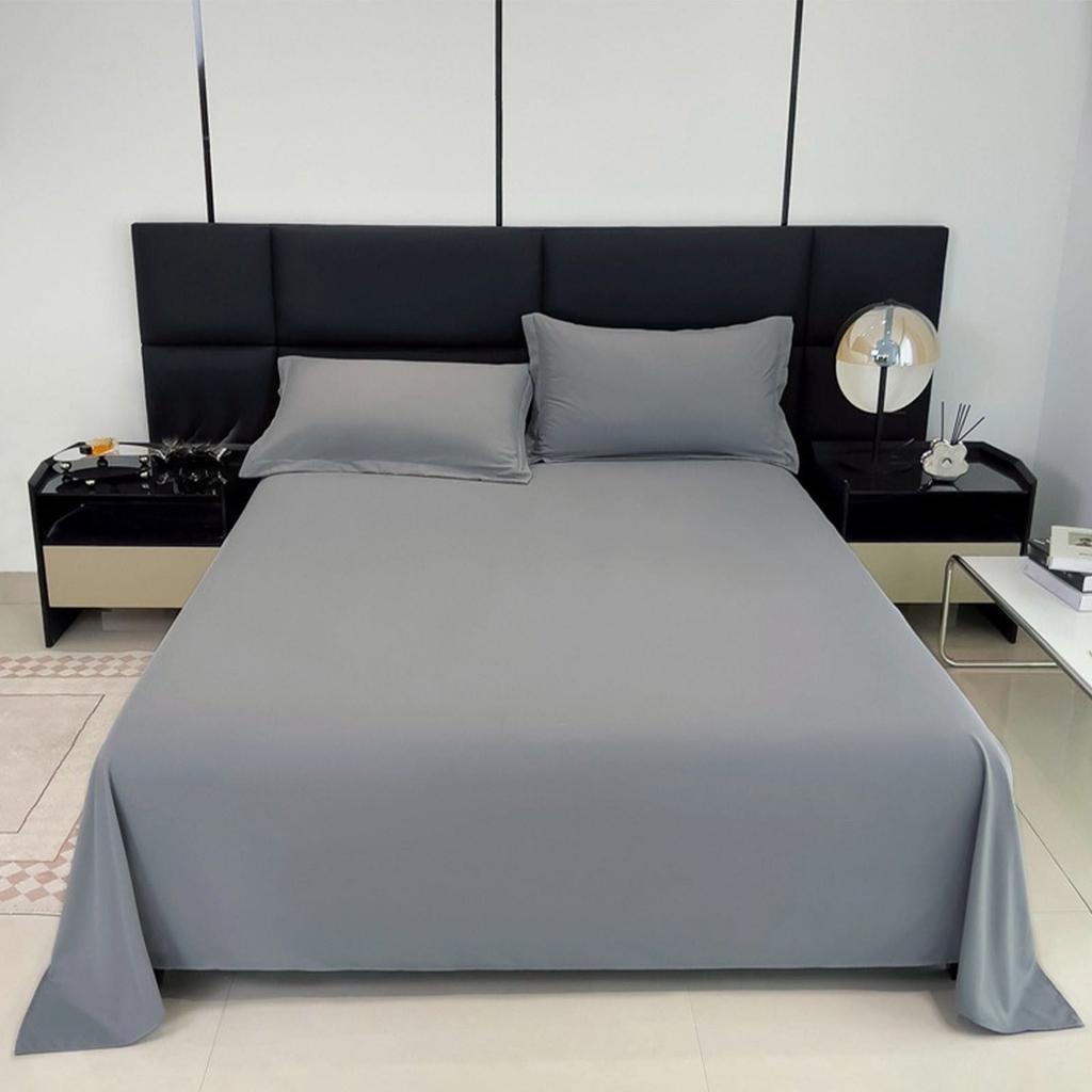 Solid Color Bed Sheet Set, Cotton Household Bedding, Dormitory Bedding, Plain Sheet For Twin Size Beds, Soft Cotton Bed Linen