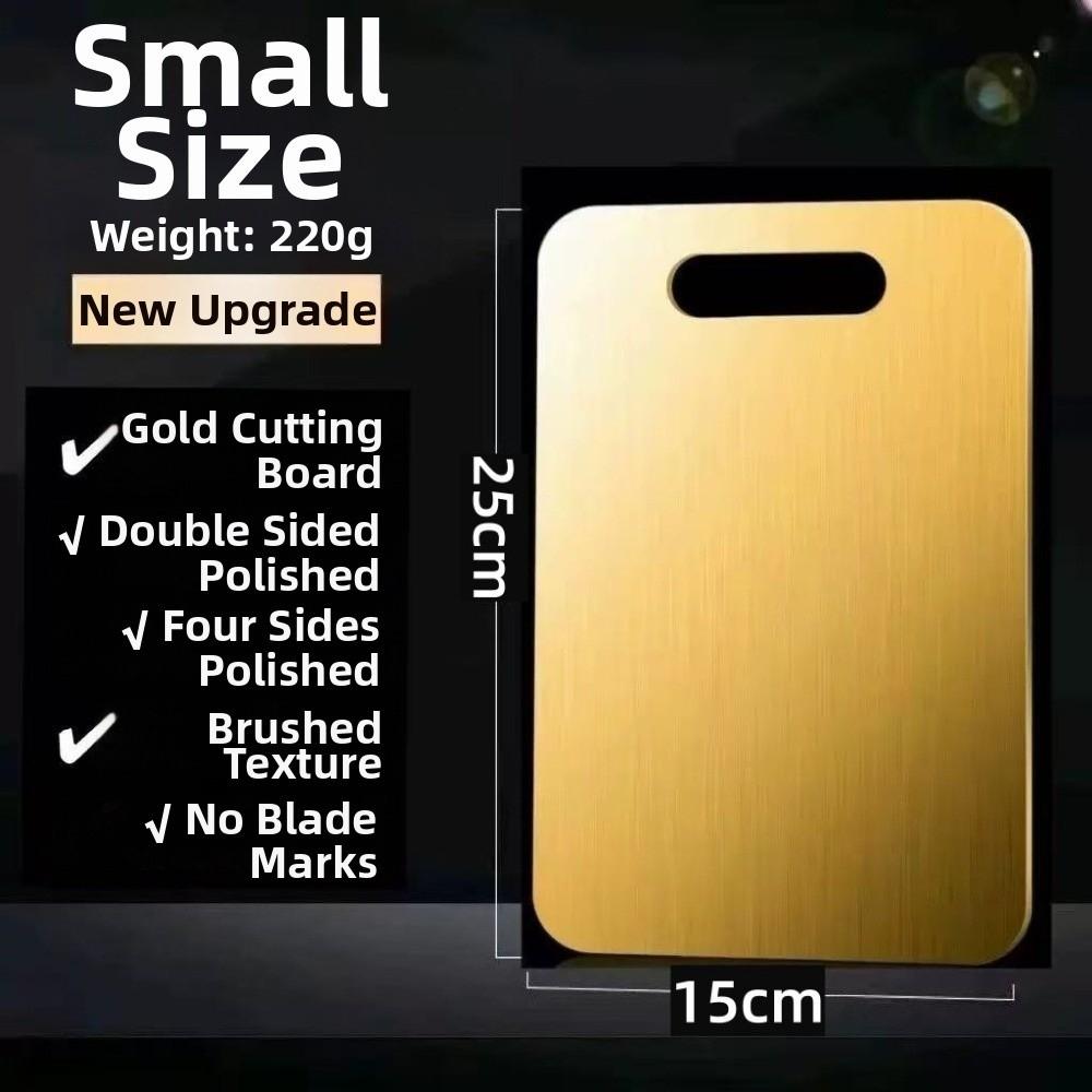 Stainless Steel Chopping Board Anti-mold Vegetable Cutting Board Cutting Board  Household 25x15cm Gold Oval