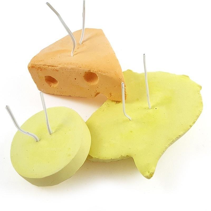 Small Pet Animal Mini Laa Calcium Corn/Cheese/Orange Shape Teeth Grinding Molar Stone Chew Toy for D