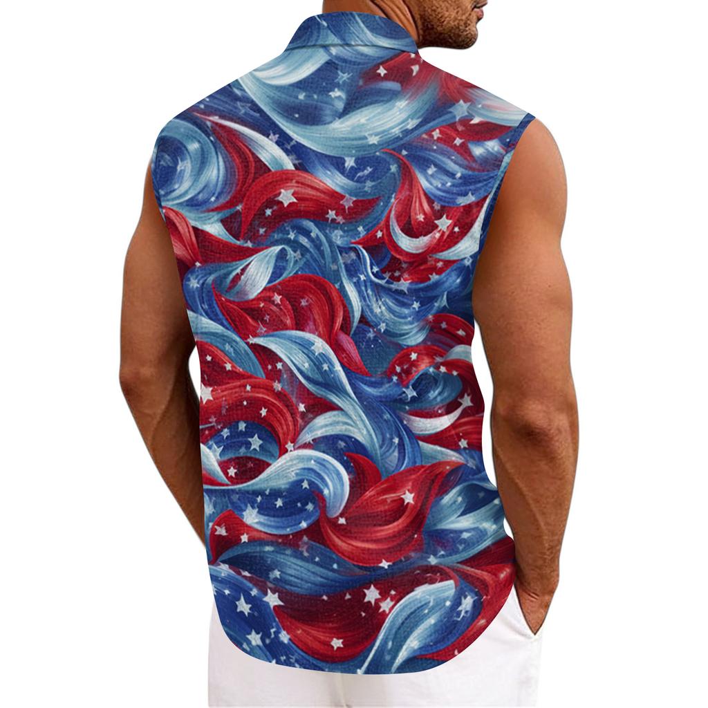 Erkek Hawaiian Yaka Düğmeli Gömlek Tişört Üst