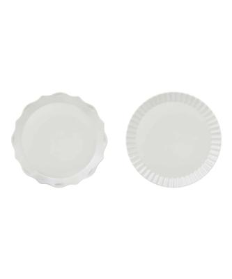 BRUNO Assiettes à Fleurs Set 21 Blanc Taille Unique BHK292-WH