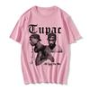 Rapper Tupac 2Pac Streetwear Hip Hop Fashion Short Sleeve Graphic Print T-shirt Men Women Harajuku Y2K Loose Casual Oversized Top Summer New Tee
