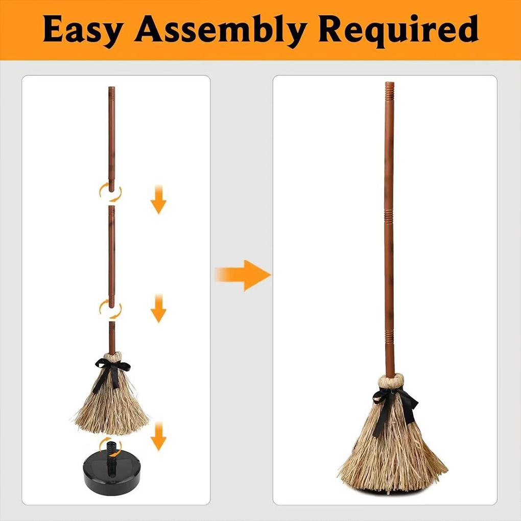 Mobile Sends Terrifying Witch Brooms Floating Broom Dancing Brooms, Halloween Fun Nights Decorations and Outdoor