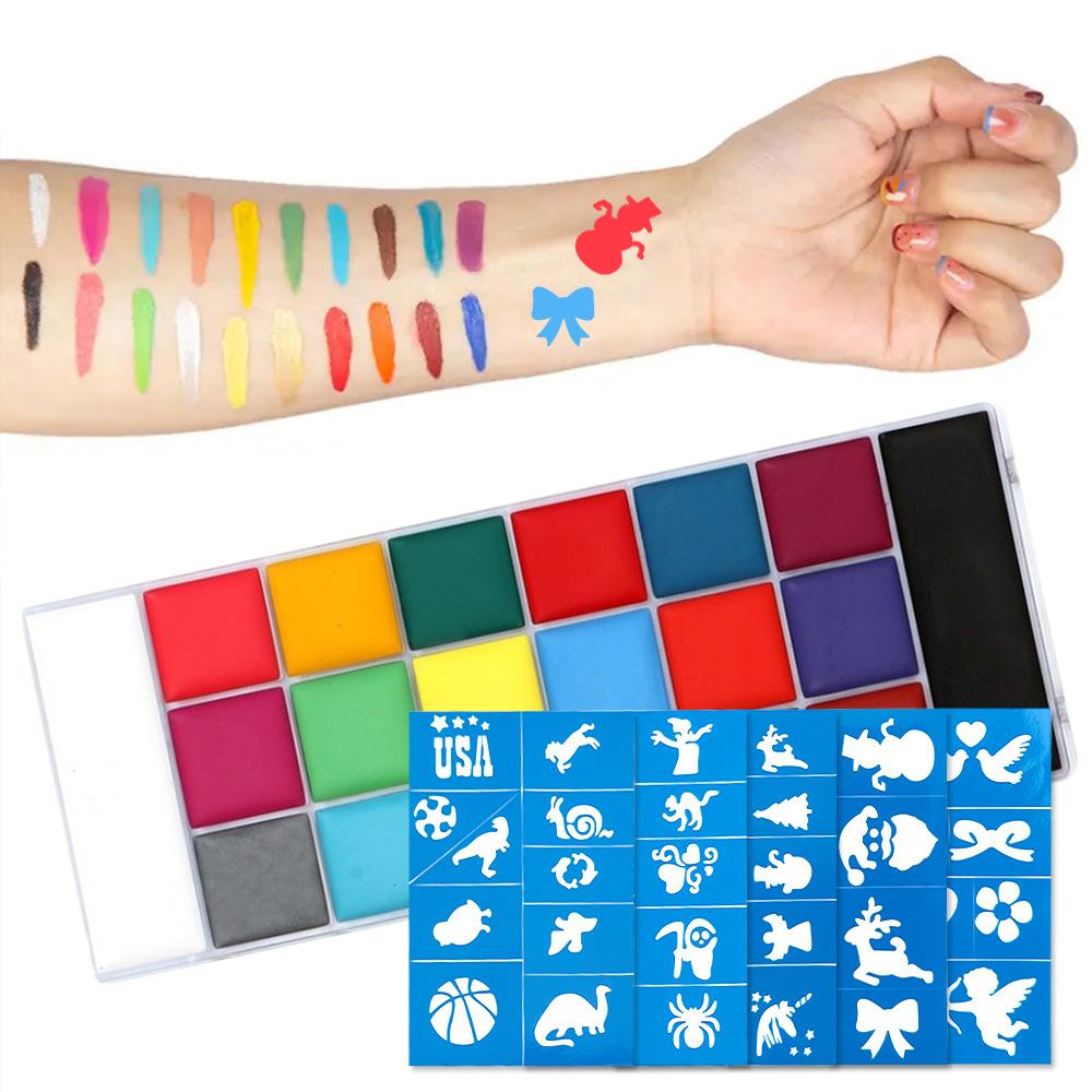 Body Paint Stencils Multi-Color Reusable Drawing Template Spray Painting Stencil Kit