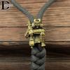 Japanese Broadsword Samurai EDC Brass Knife Beads Lanyard Pendants Outdoor Tool DIY Para-cord Woven Bracelets Charms Accessories