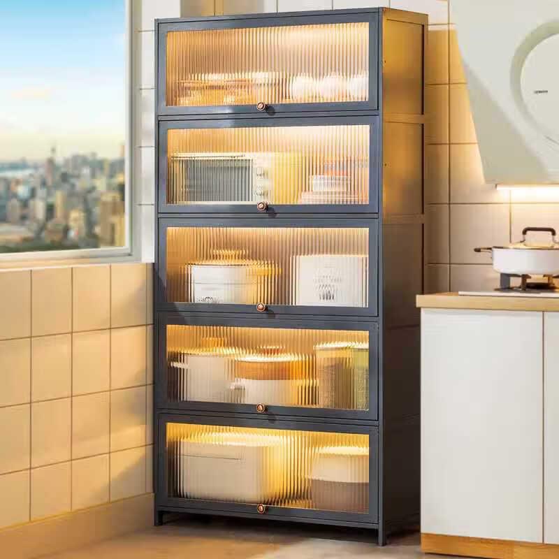 GOWKE Kitchen Bamboo 4-Tier Floor Storage Rack